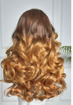 Blessed Luxury Golden Ember Wavy Human Hair Wig